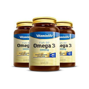 Imagem do produto Kit 3 Óleo De Peixe Ômega 3 Vitaminlife 200 Cápsulas