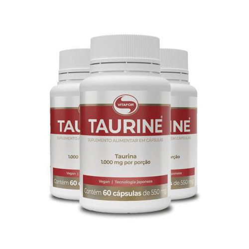 Imagem do produto Kit 3 Taurine Vitafor 60 Cápsulas De 550Mg