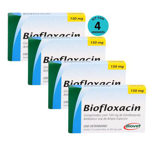 Imagem do produto Kit 4 Biofloxacin 150Mg C/ 10 Comprimidos Biovet