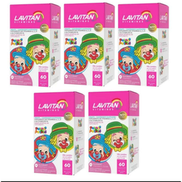 Imagem do produto Kit 5 Lavitan Kids Tutti Frutti 300 Comprimidos Mastigáveis Cimed