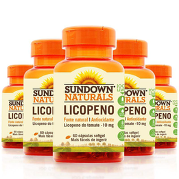 Imagem do produto Kit 5 Licopeno 10Mg Lycopene Sundown 60 Cápsulas Sundown Naturals