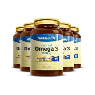 Imagem do produto Kit 5 Óleo De Peixe Ômega 3 Vitaminlife 200 Cápsulas
