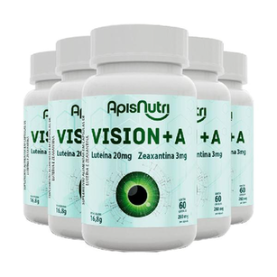 Imagem do produto Kit 5 Vision+A Luteína E Zeaxantina 60 Cápsulas 280Mg Apisnutri