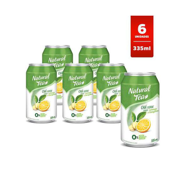 Imagem do produto Kit 6 Chás Verdes C/ Laranja E Gengibre Natural Tea 335Ml Engradado