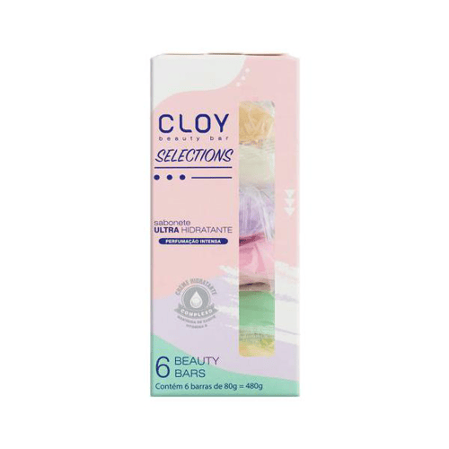 Kit 6X80g Cloy Beauty Bar Selections Sabonete Ultra Hidratante