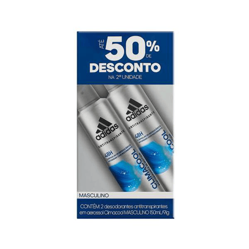 Imagem do produto Kit Adidas Desodorante Aerosol Masculino Climacool 91G 2 Unidades