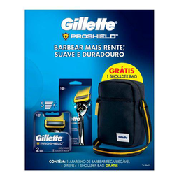 Imagem do produto Kit Aparelho De Barbear Gillette Proshield + 3 Cargas + 1 Shoulder Bag 1 Unidade