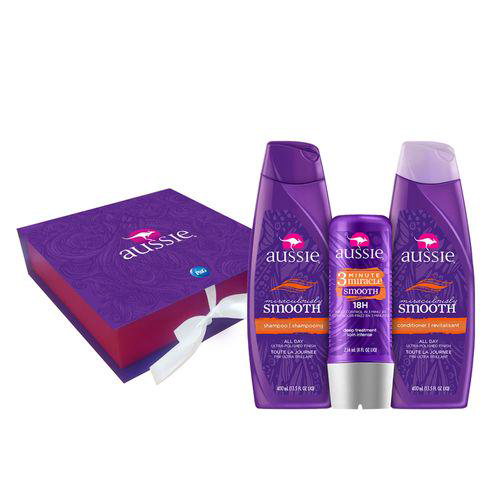 Imagem do produto Kit Aussie Smooth Shampoo + Condicionador 400Ml + Máscara De Tratamento 236Ml