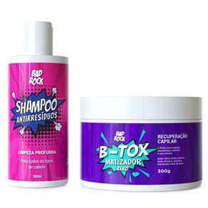 Imagem do produto Kit Bad Rock Btox Matizador 300G+Shampoo Antirresíduos 200Ml