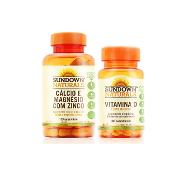 Imagem do produto Kit Calcio Magnésio E Zinco 100 Cáps + Vitamina D3 Sundown Sundown Naturals Vitaminas