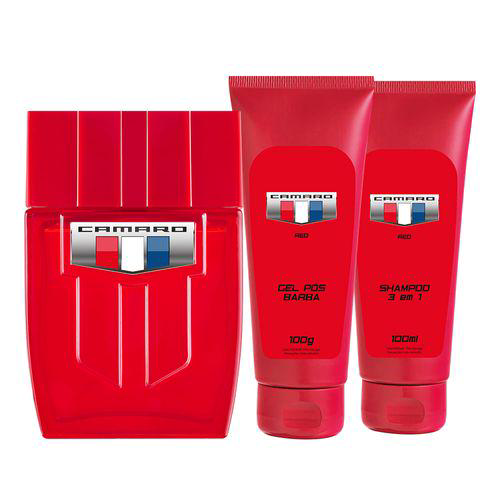 Imagem do produto Kit Camaro Red Deo Colônia 100Ml + Shampoo 100Ml + Pós Barba 100Ml
