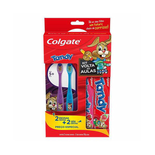 Imagem do produto Kit Colgate Tandy Com 2 Escovas Dentais + 2 Cremes Dentais 50G Cada