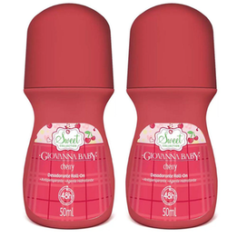 Imagem do produto Kit Com 02 Desodorante Roll On Giovanna Baby Cherry 50Ml