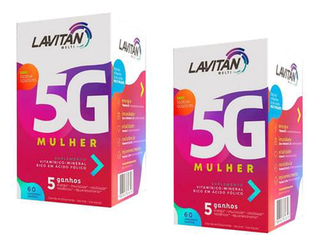 Imagem do produto Kit Com 02 Suplemento Vitamínico Lavitan Multi 5G Mulher Com 60 Comprimidos Cimed