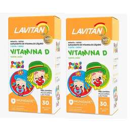 Imagem do produto Kit Com 02 Vitamina D Lavitan Infantil Sabor Limão 30Ml Cimed