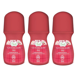 Imagem do produto Kit Com 03 Desodorante Roll On Giovanna Baby Cherry 50Ml