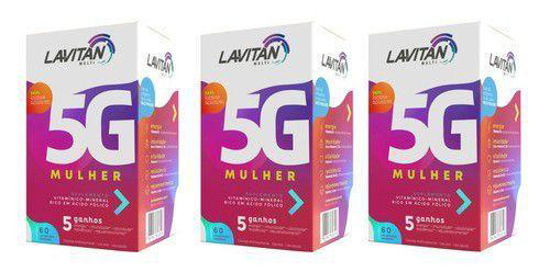 Imagem do produto Kit Com 03 Suplemento Vitamínico Lavitan Multi 5G Mulher Com 60 Comprimidos Cimed
