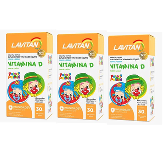 Imagem do produto Kit Com 03 Vitamina D Lavitan Infantil Sabor Limão 30Ml Cimed