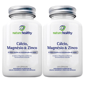 Imagem do produto Kit Com 2 Cálcio, Magnésio & Zinco Com 120 Caps Nature Healthy