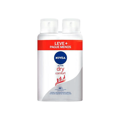 Imagem do produto Kit Com 2 Desodorantes Nivea Dry Comfort Plus Aerossol Com 50% De Desconto Na 2 Unidade