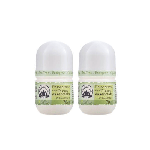 Imagem do produto Kit Com 2 Unidades Do Desodorante Rollon Natural De Tea Tree 70Ml Bioessência Use Orgnico