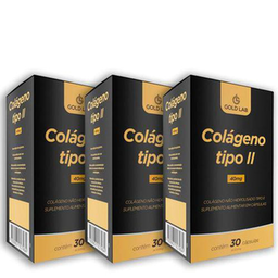 Imagem do produto Kit Com 3 Colágeno Tipo Ii 40Mg Com 30 Gold Lab