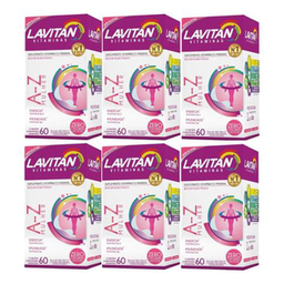 Imagem do produto Kit Com 6 Lavitan Az Mulher Cimed Com 60 Comprimidos