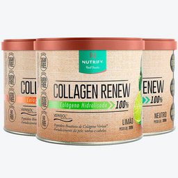 Kit Com Desconto A Mais Ao Levar 3 Latas De Collagen Renew Nutrify 40 Mg 60 Cápsulas