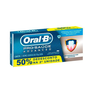 Imagem do produto Kit Creme Dental Oralb Pro Saude Advance 70G C/2 50% De Desconto Na 2 Unidade