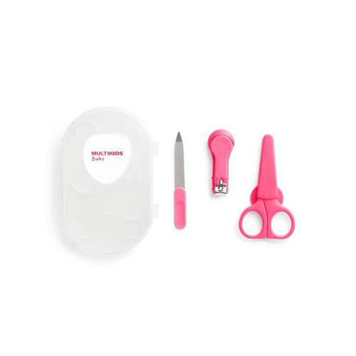 Imagem do produto Kit Cuidados No Estojo Higiênico Perfect Baby Rosa Bb1087 Multikids Baby