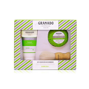 Imagem do produto Kit De Barbear Granado Essenciais Shampoo Para Barba 150G + Sabonete Em Barra 100G + Pincel