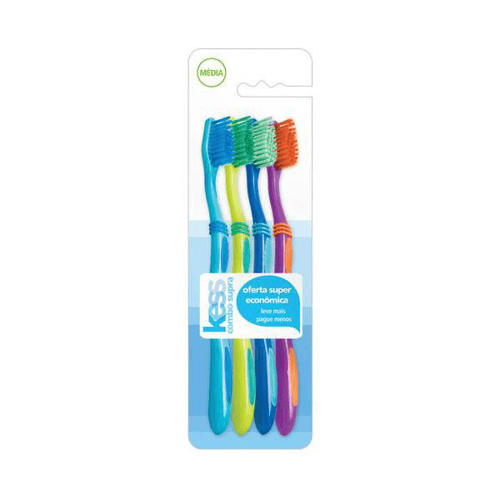 Imagem do produto Kit De Escova Dental Kess Combo Supra Com 4 Unidades