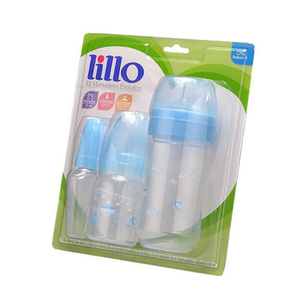 Imagem do produto Kit De Mamadeiras Lillo Evolution Azul