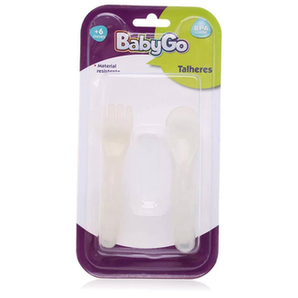 Imagem do produto Kit De Talheres Plásticos Baby Go Com 2 Peças Neutro Panvel Farmácias