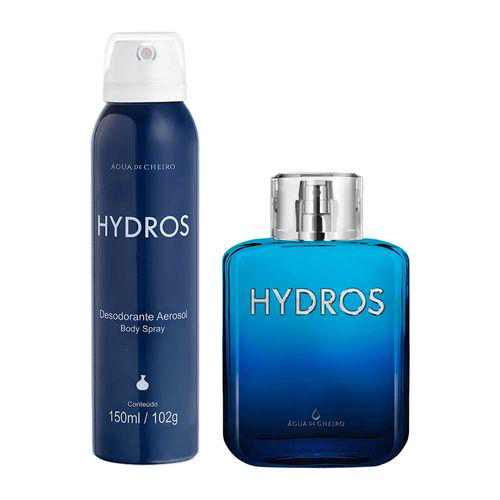 Imagem do produto Kit Deo Colônia Masculina Hydros 100Ml + Desodorante Masculino Hydros Aerosol 150Ml Água De Cheiro
