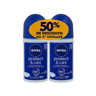Imagem do produto Kit Desodorante Nivea Protect & Care Roll On 2 X 50Ml Ganhe 50% De Desconto No 2 Item