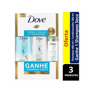 Imagem do produto Kit Dove Shampoo 400Ml+Condicionador 200Ml Hidratação Intensa Ganhe Shampoo 75Ml