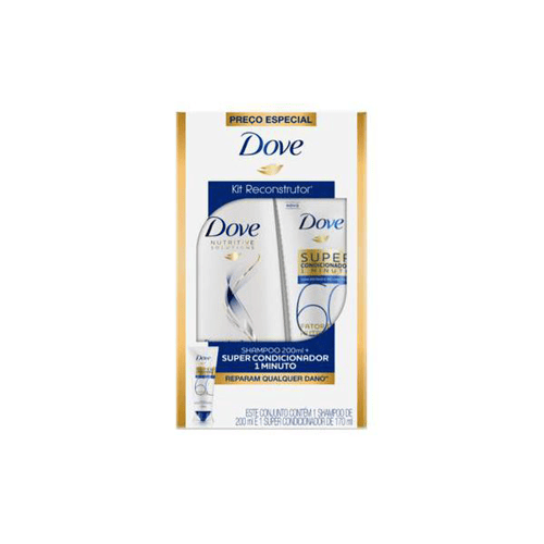 Imagem do produto Kit Dove Shampoo Recontrucao Completa 200Ml + Super Condicionador 1 Minuto Fator De Nutricao 60 170