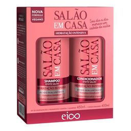 Kit Eico Salão Em Casa Hidratação Intensiva Shampoo 450Ml + Condicionador 400Ml