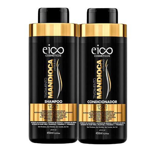 Imagem do produto Kit Eico Tratamento Mandioca Shampoo Com 450Ml + Condicionador 1 Unidade