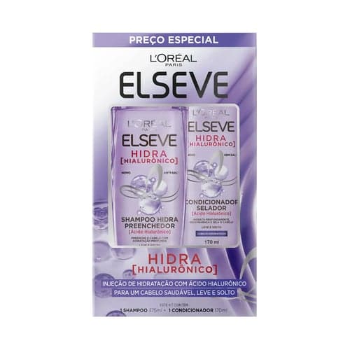 Kit Elseve Hidra Hialurônico Shampoo 375Ml + Condicionador 170Ml