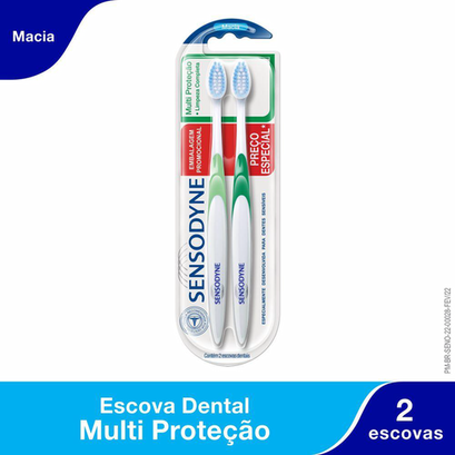 Imagem do produto Kit Escova De Dente Sensodyne Multi Proteção Com 2 Unidades