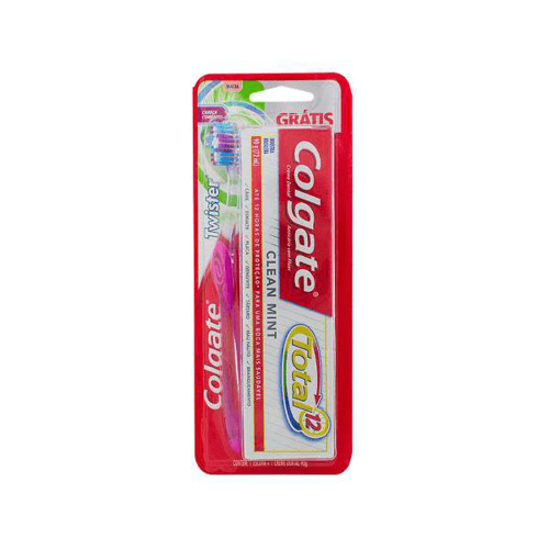 Imagem do produto Kit Escova Dental Twister + Creme Total 12 Clean Mint Colgate 1 Unidade