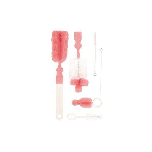 Imagem do produto Kit Escova Para Mamadeira E Canudo Buba Baby Rosa 1 Unidade