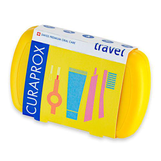 Imagem do produto Kit Escova Para Viagem Amarelo Com 3 Escovas E Creme Dental Be You Com Estojo Curaprox