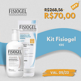 Imagem do produto Kit Fisiogel Terapia De Hidratação Diária Loção Hidratante Fps 50 60Ml + Fisiogel A.i Loção 400Ml