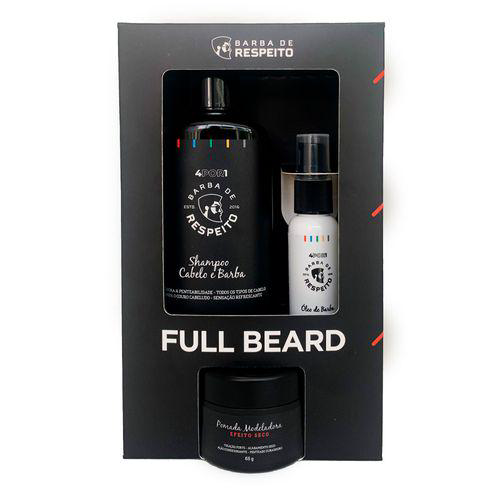 Imagem do produto Kit Full Beard Shampoo Barba De Respeito 200Ml + Óleo 4 Por 1 30Ml + Pomada Efeito Seco 65G