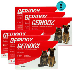 Imagem do produto Kit Geriátrico Gerioox Com 30 Comprimidos Para Cães E Gatos Labyes C/ 6 Unidades