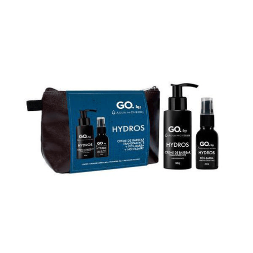 Imagem do produto Kit Go Man Hydros Creme De Barbear 90G + Pós Barba 30G + Necessaire Água De Cheiro