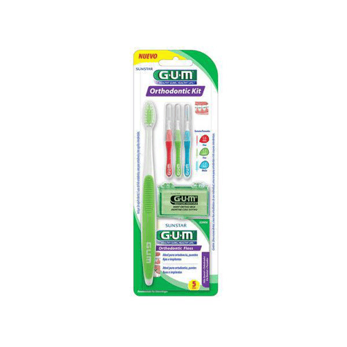 Imagem do produto Kit Gum Escova Dental 3 Un Escova Interdental 5Un Cera Ortodontic 124Lk